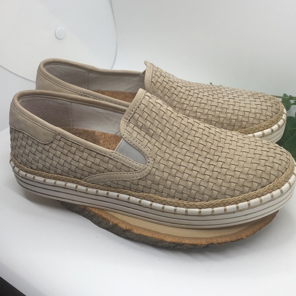 J/Slides Kelly Woven Leather Taupe  Slip On Sneakers-Size 7 - Picture 8 of 8